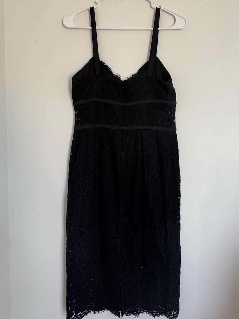 Express Black Lace Midi Dress with Spaghetti Straps - Picture 6 of 6